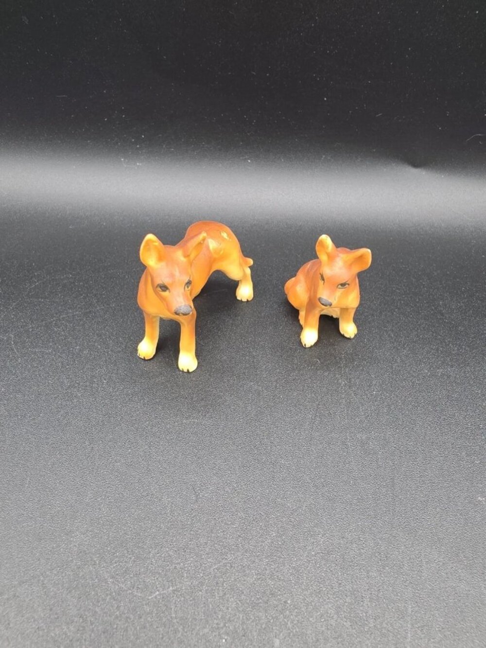 Lot of 2 Vintage Hagen Renaker Porcelain German Shepard Dog Figurines
